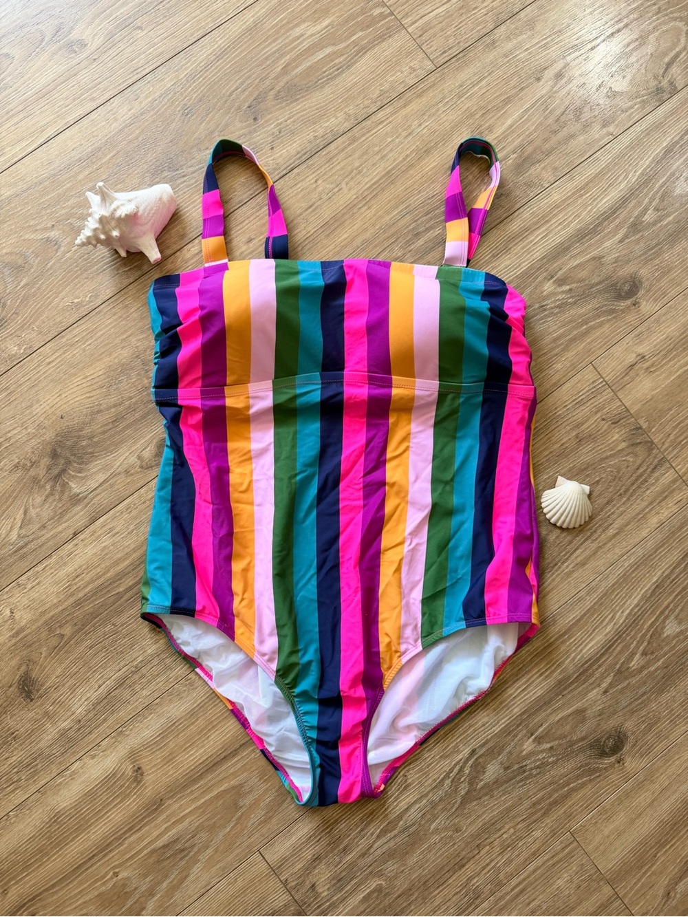 torrid Multicolor Vertical Stripe One-Piece Swimsuit